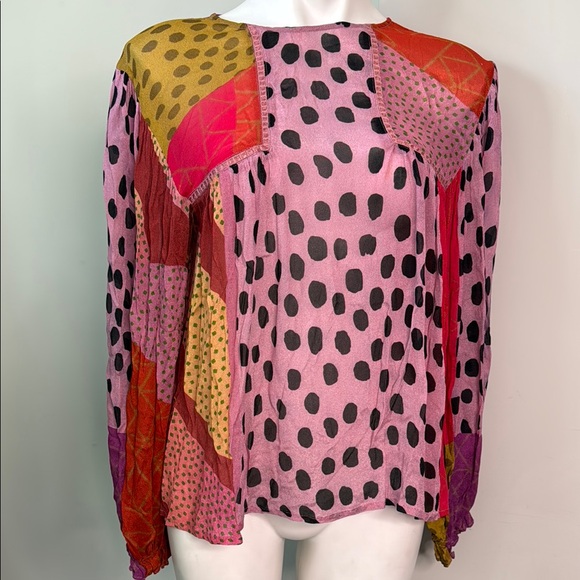 Bl-nk London Miranda Balloon Sleeve Top EUC - Picture 2 of 11